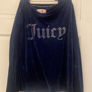 juicy couture blue sleepwear long sleeve shirt